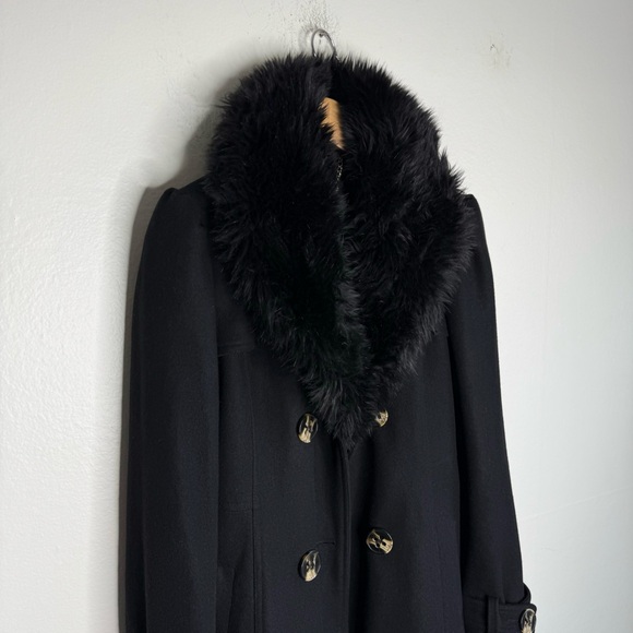 Bebe Wool Blend Black Coat Sz M - Picture 5 of 10